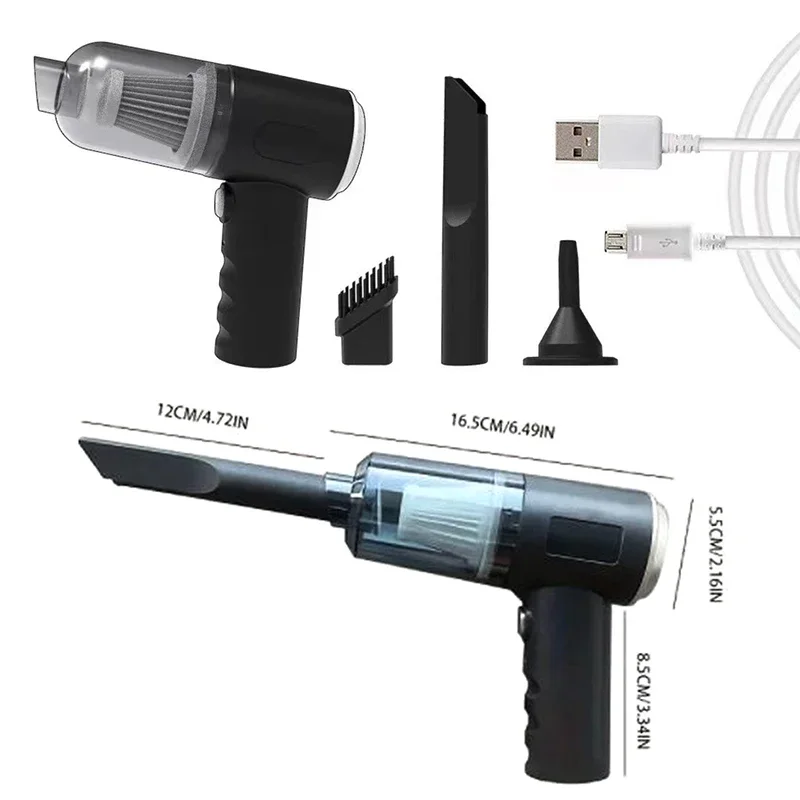مزيج مكنسة كهربائية USB شحن السيارة مكنسة كهربائية منزلية سيارة صغيرة مع تنظيف قوي عالي الطاقة أوتوماتيكي بالكامل #3