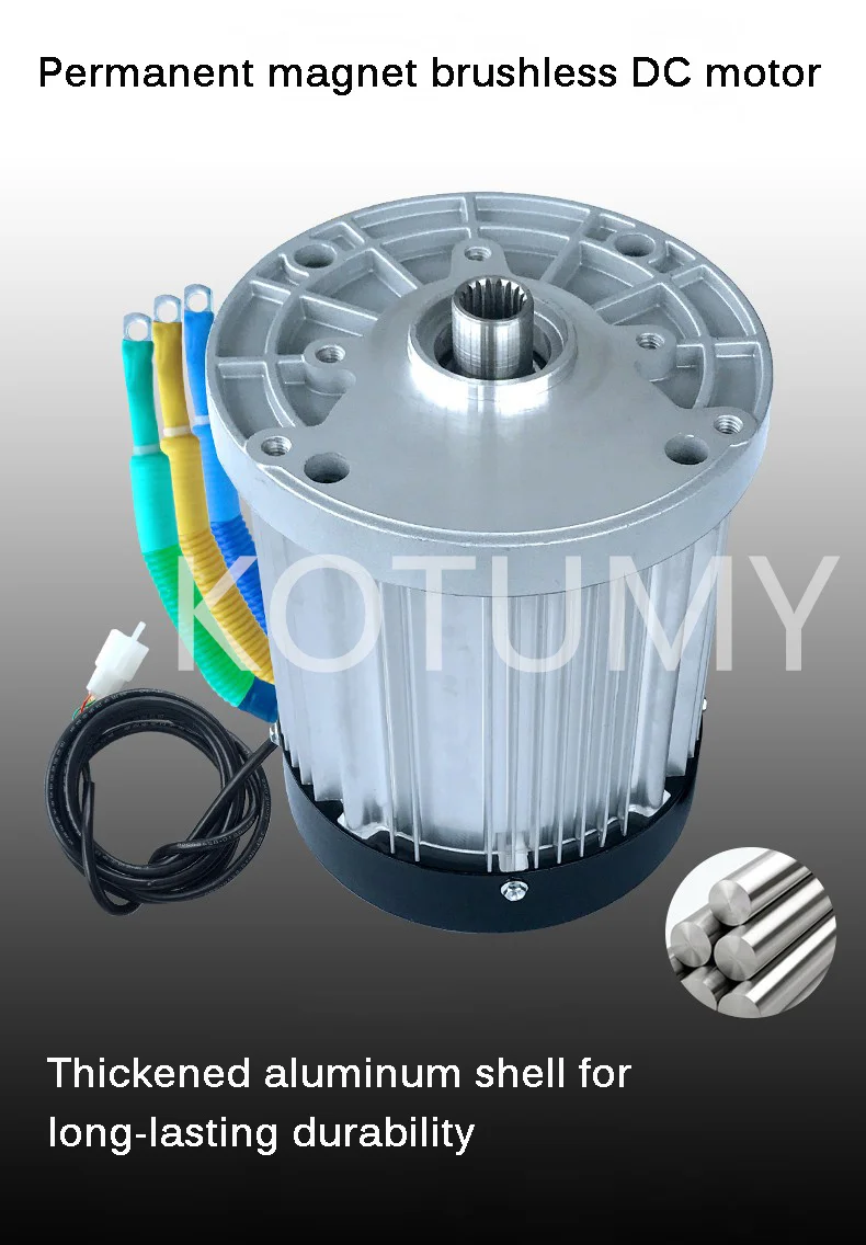 Imagem -02 - Motor Diferencial sem Escova do Triciclo Elétrico Alta Velocidade 3000w 2500w 60v 72v 4600rpm