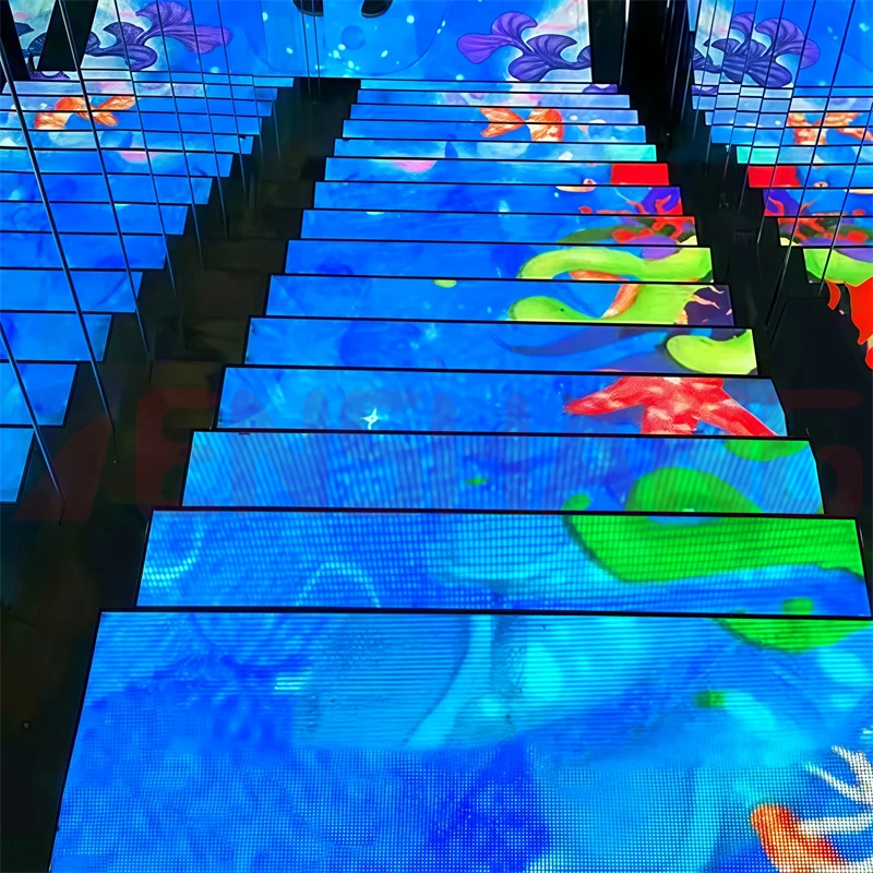 شاشة عرض LED تفاعلية مقاومة للماء لشريحة ألعاب الرقص وشريحة المسرح #6