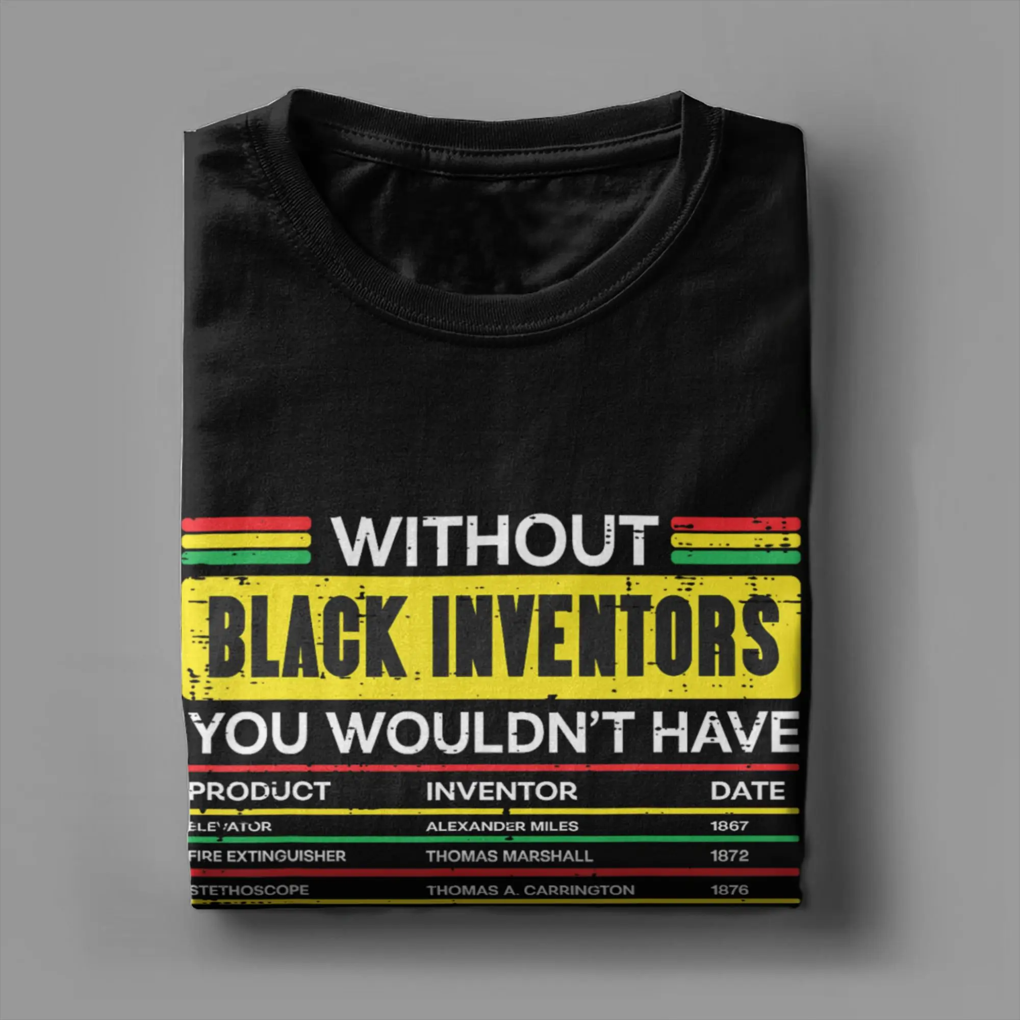 Hipster Without Black Inventors History Month African T-Shirts for Men Crew Neck Cotton T Shirts Short Sleeve Tees Clothing