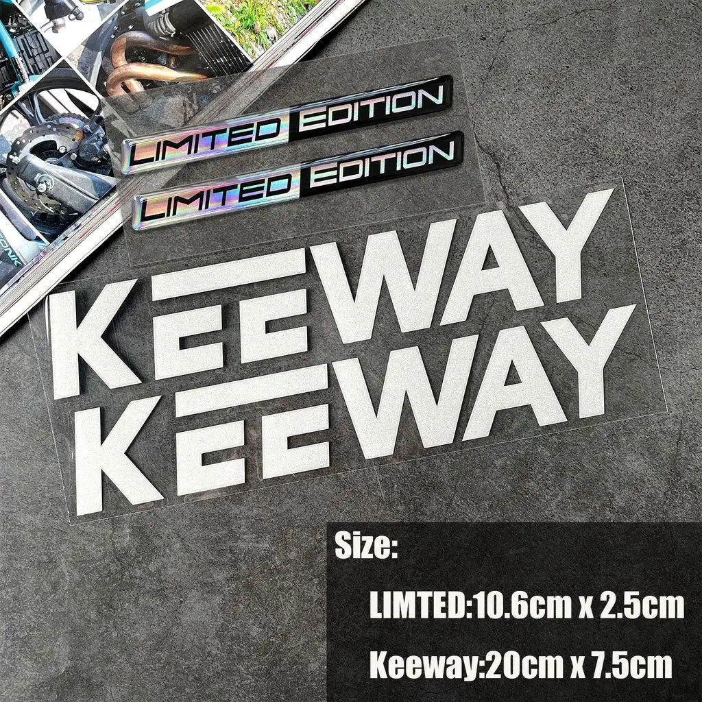 Motorcycle body sticker set for Keeway models limited edition 3D epoxy gel stickers, Keeway logo, PVC decals. view 2