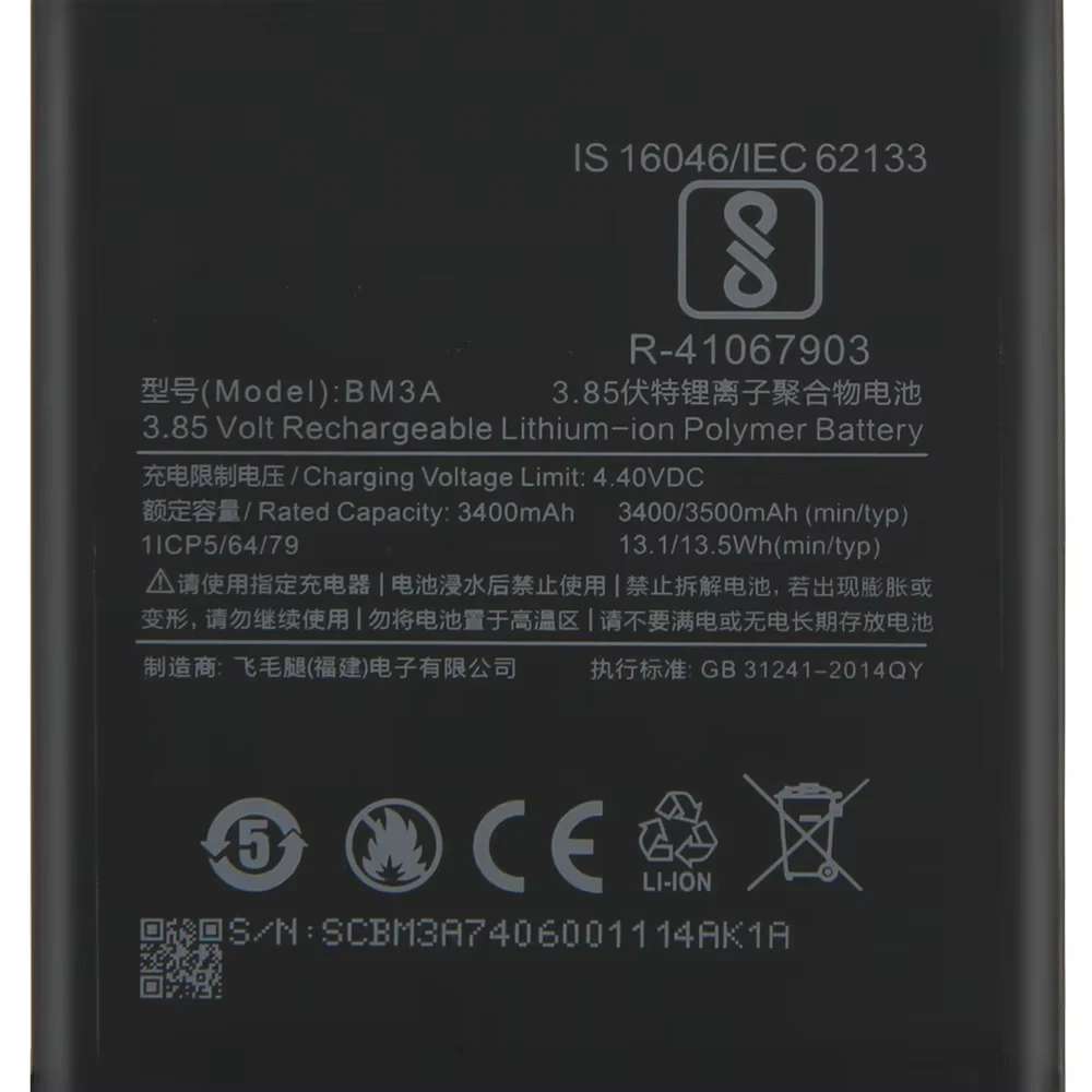 Produktion im Jahr 2024 Ersatzakku Mi BN3A 3000 mAh für Xiaomi Redmi GO Hochwertige Handybatterien mit Werkzeug