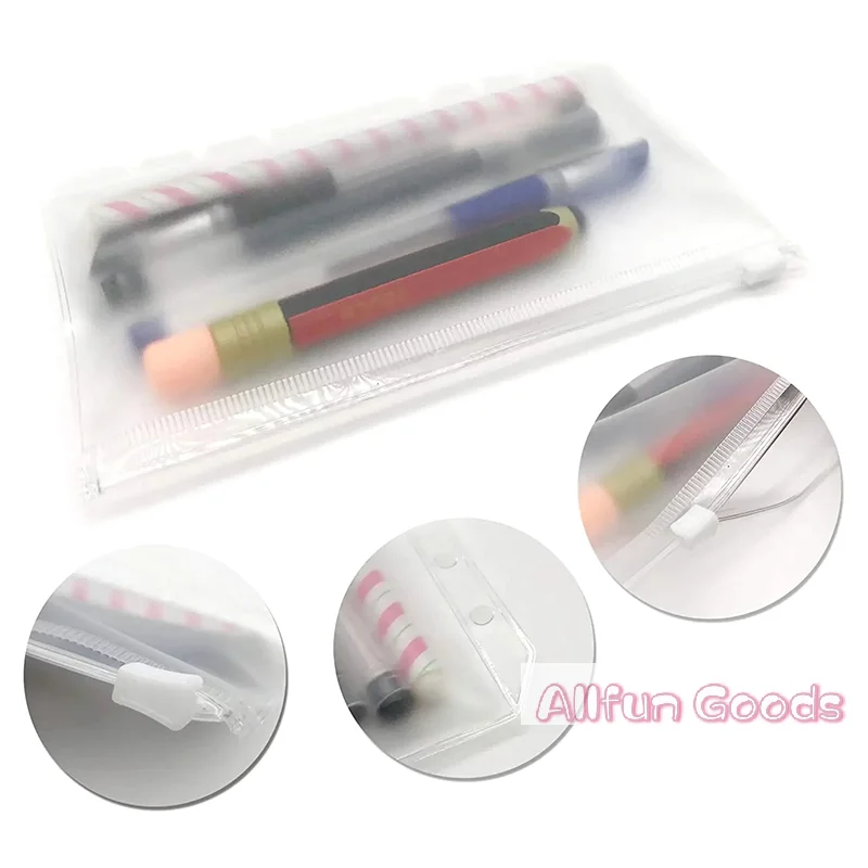8PCS PVC Binder Pocket Cash Envelopes A5 A6  Zipper Folders Pouches Money Organizer Budget Document Filing Loose Leaf Inserts - view 6