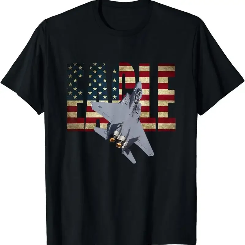 New Limited Vintage F 15 Eagle Us American Flag Premium T Shirt