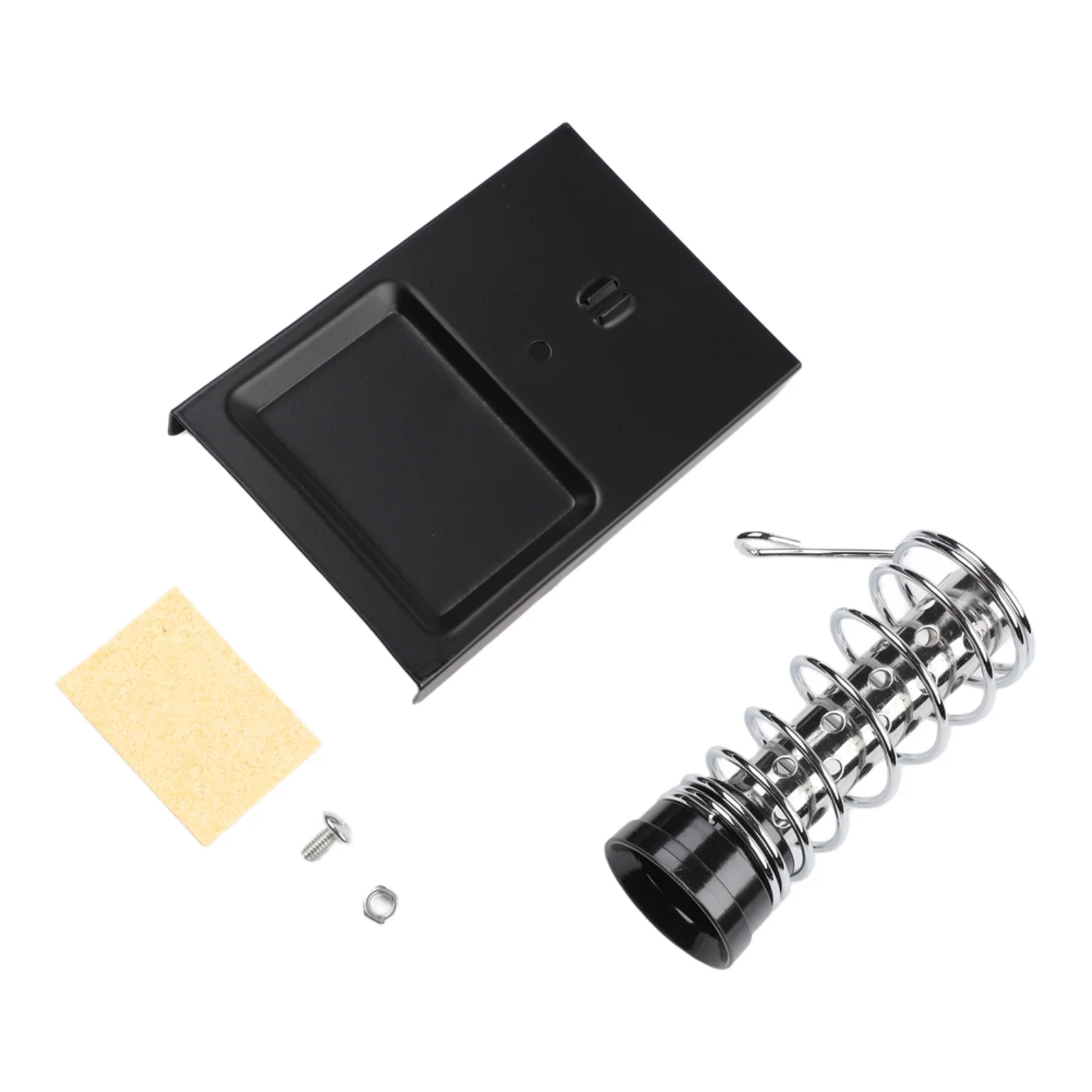 Metal Soldering Iron Holder Stand with Secure Fixation and Cleaning Sponge for Safe and Efficient Workstation Use