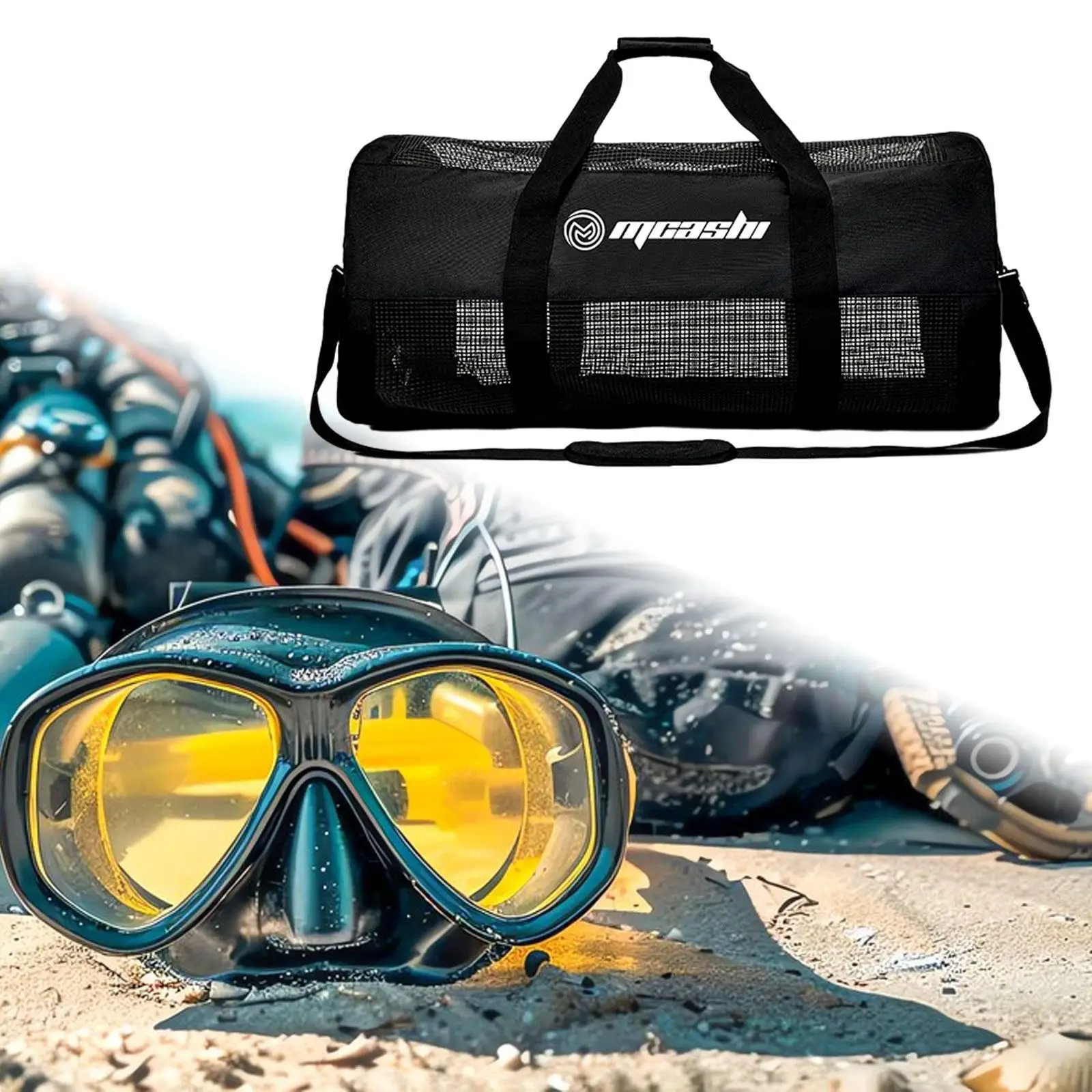 Scuba Diving Duffle Bag Pouch Storage with Shoulder Strap Carry Scuba Gear Bag for Beach Sailing Boating Snorkeling Surfing