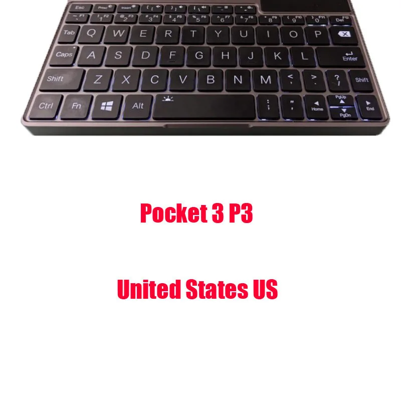 Laptop Mini UMPC Keyboard For GPD Pocket 3 P3 Pocket3 United States US NO Frame New