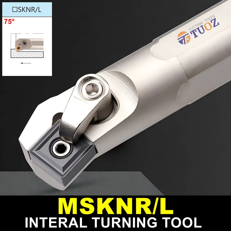 TUOZ MSKNR 75° Lathe Tools S20R-MSKNR12 S25S-MSKNR12 S20R-MSKNL12 S25S-MSKNL12 20MM 25MM Internal Turning tools