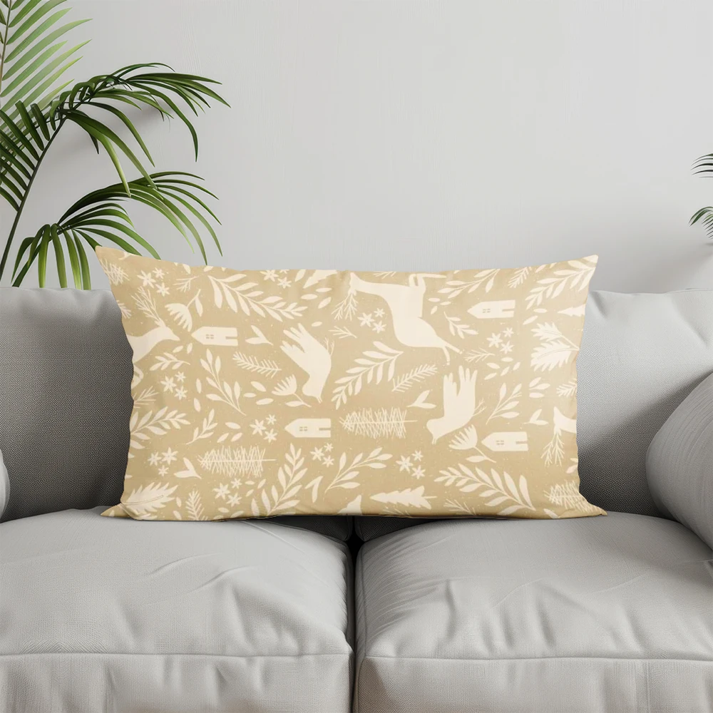 ديكور المنزل وسادة عيد الميلاد سعيد لقضاء عطلة مناسبة لأريكة غرفة النوم غطاء وسادة السيارة وسادة الظهر المستطيلة