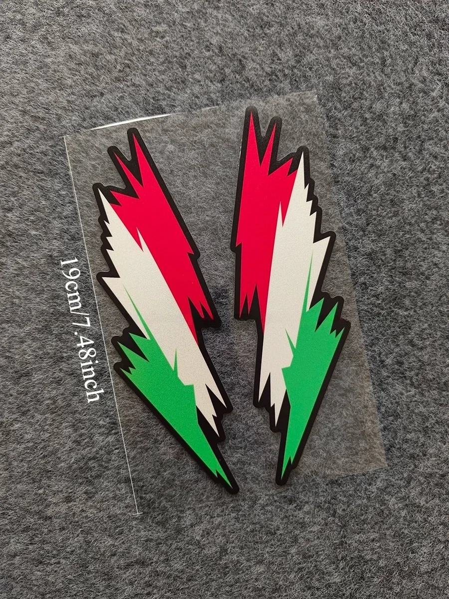 2D Flat Colorful Jagged Shape Vinyl Sticker 1pc, Waterproof UV Resistant, for Scooter Car Scratch Cover Decor, Holiday Gift