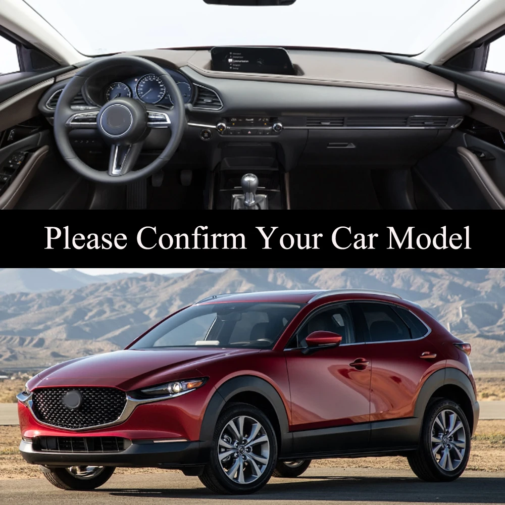 

For Mazda CX-30 CX30 CX 30 DM 2019 2020-2022 Dashboard Cover Board Mat Carpet Pad Sun Shade Retro Leather Cushion Car Accessory