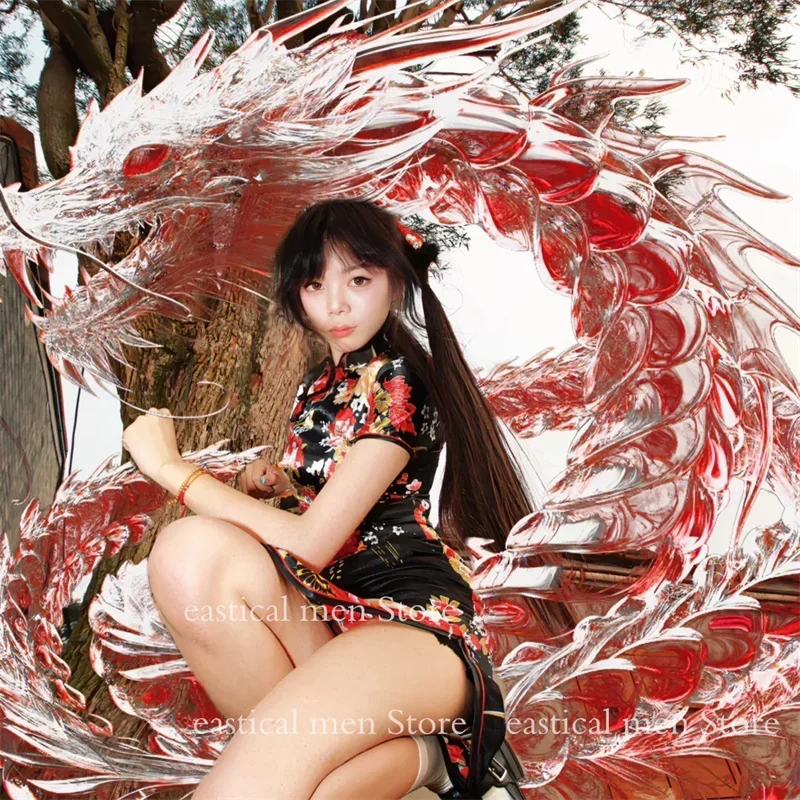 Gothic Dark Cheongsams Retro Button Down Vestidos Lady Sexy Flower Print Dress Lolita Jk Cosplay New Chinese Dresses Black Qipao