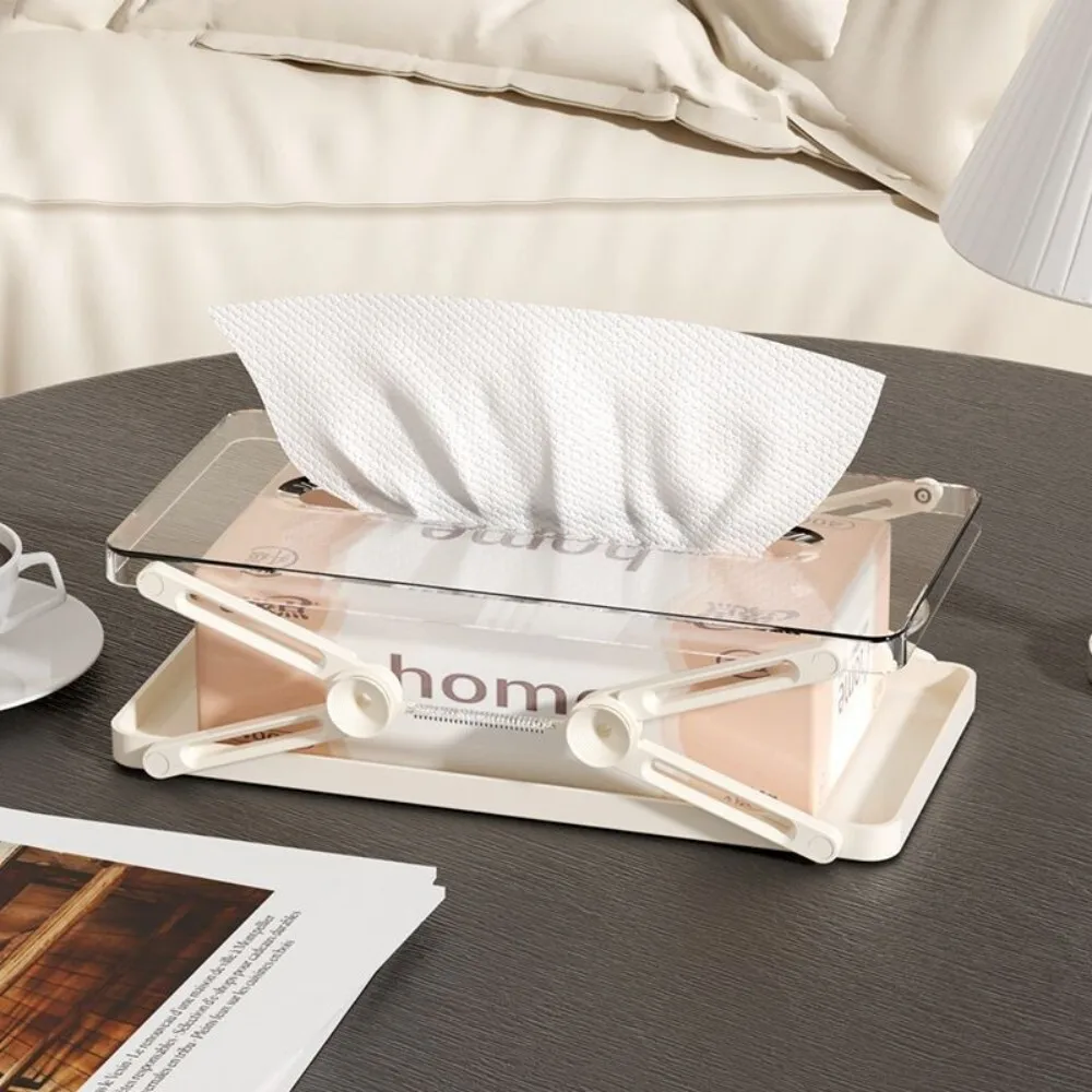 

Creative Spring Adjustable Storage Tissue Box for Living Room Bedroom Dining Room Household Decor Use 124