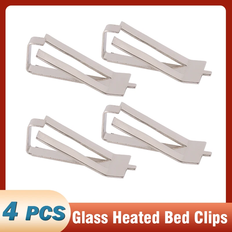 4pcs Heated Bed Clip Clamp Stainless Steel Glass 3D printer parts Heatbed clip For UM UM2+ Build Platform Retainer