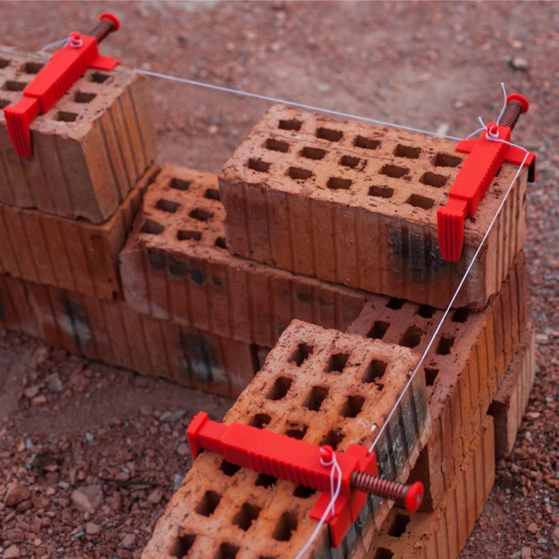 

2PCS Brick Liner Durable Anti-Skid Brick Line Runner Line Clip Wire Drawer Bricklaying Tools for Building Construction Tools
