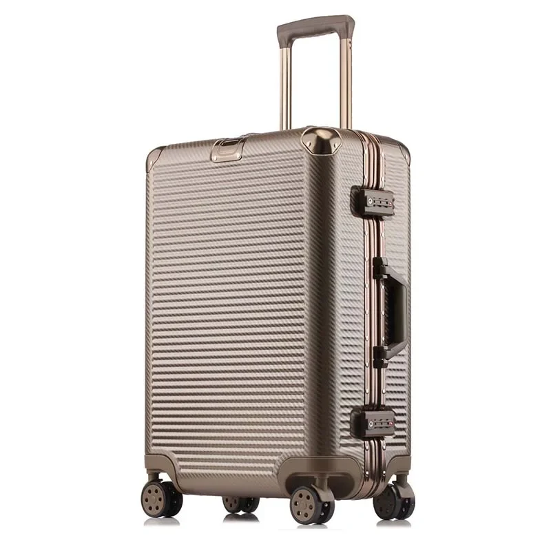 High Capacity Rolling Luggage Spinner Suitcase On Wheels Cabin Trolley Aluminum Frame Travel Bag