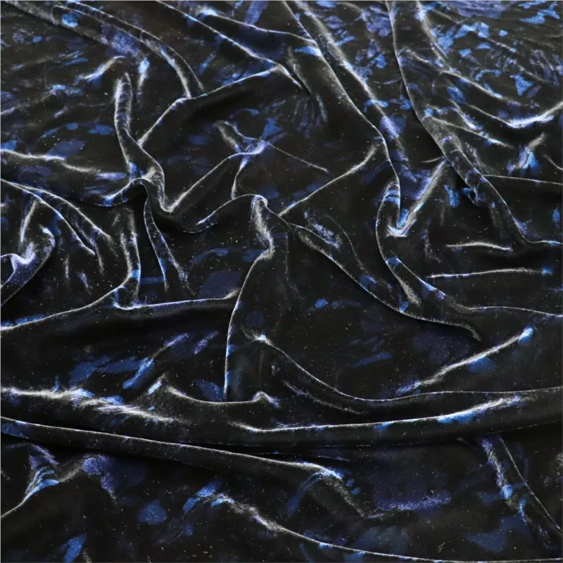 

Woven velvet brocade viscose printed mottled and burned fabric nightgown dress cheongsam