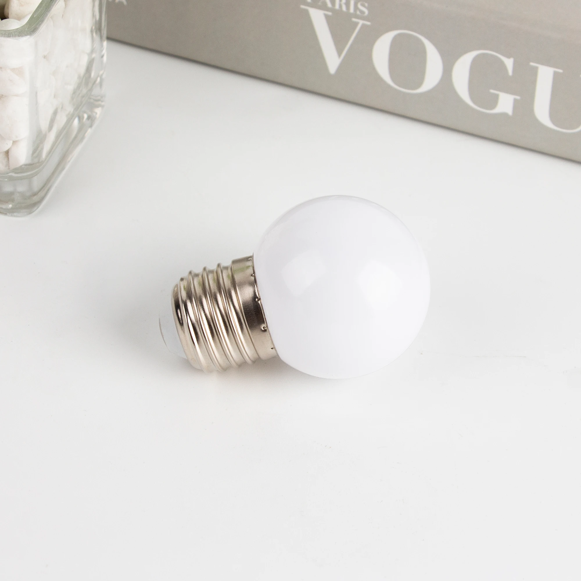 Milky White G45 Led Bulb 220V E27 1W 2W 3W Night Light Plastic Shatterproof Pendant Chandelier Outdoor Garland Decoration Lights
