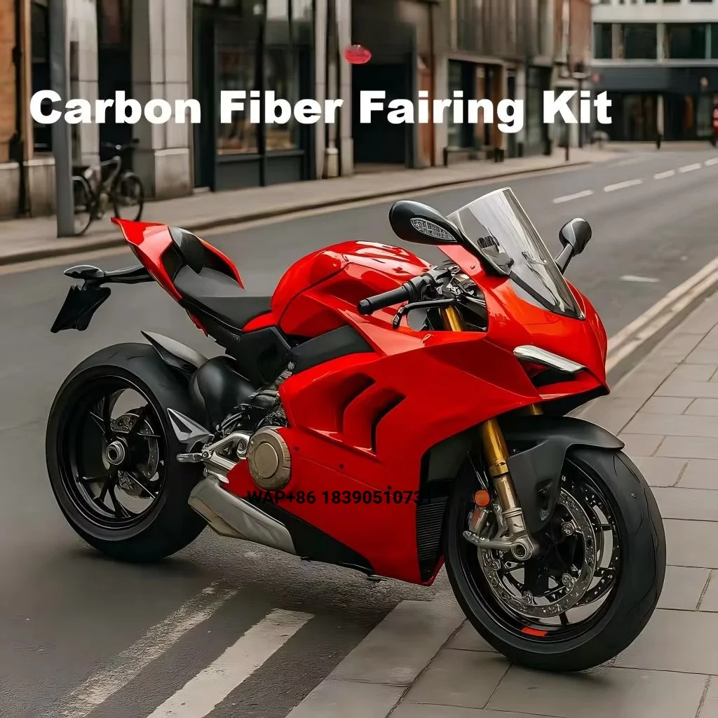 OEM 3K 100% Dry Carbon Fiber Motorcycle SPL Fixed Wing for  V4 V4S Carbon Fiber Fairing Kit Wholesale