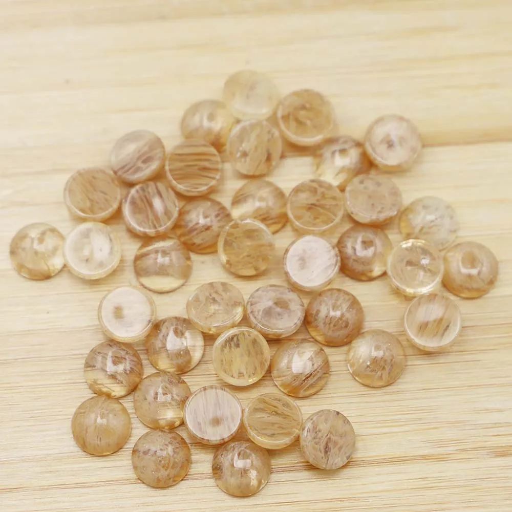 

New 10x10mm Natural Synthetic Stone Round Shape Cabochon Setting Beads for Jewelry&Clothes Accessories Material Wholesale 50pcs