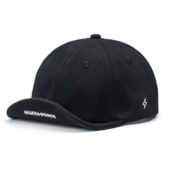 3D Embroidery Soft Baseball Caps,Black Color Japan Style Short Visor Hat Youth Fashion Hip Hop Adjustable Peaked Cap