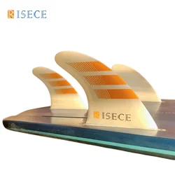 RISECE Honeycomb Surfboard Fins Single Tab MF-L Size Tri Fins Fiberglass Surfboard Fins 3pcs per set for Surfing