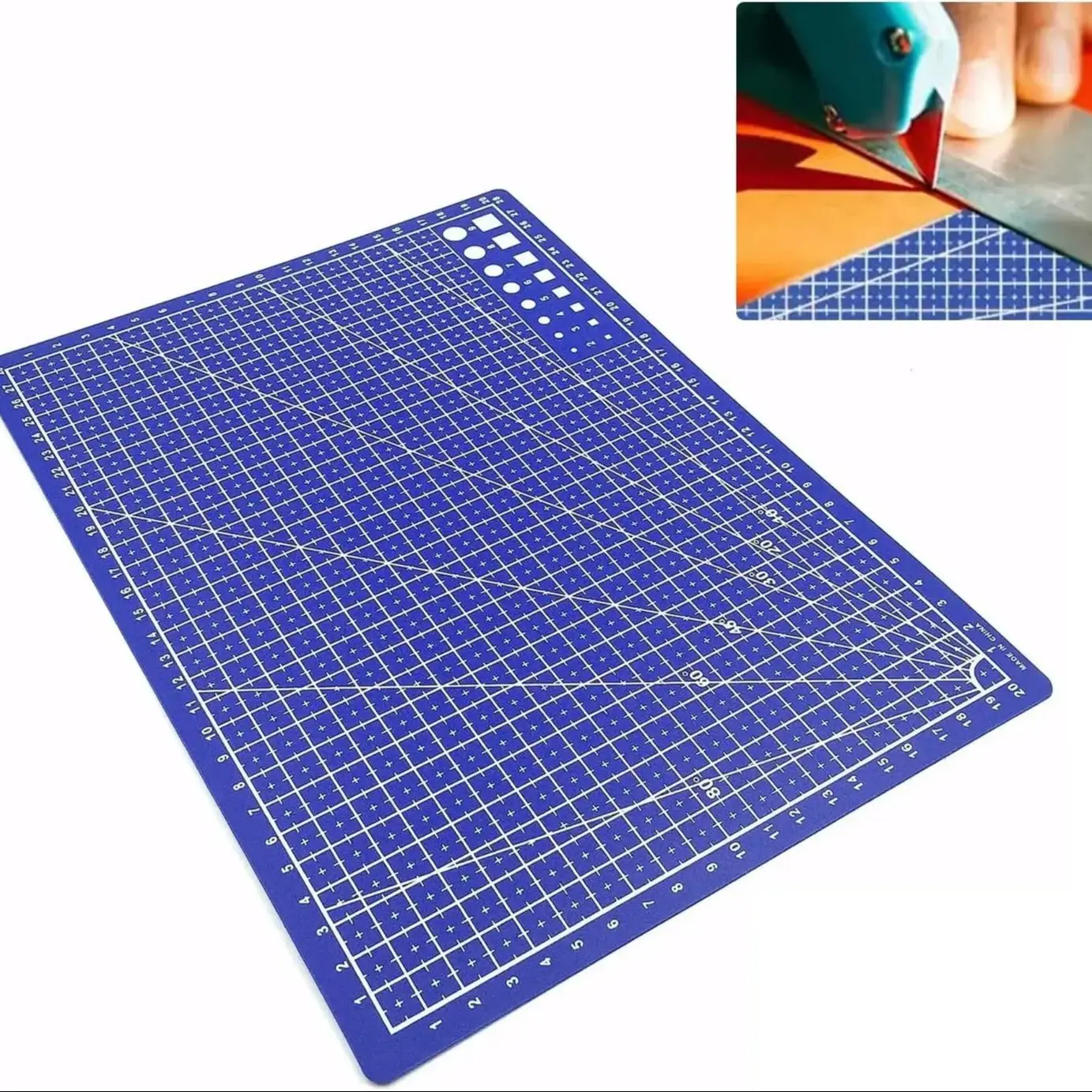 PVC corte Mat com Underlay Side, Patchwork Mat, DIY Costura Board, Patchwork manual, Faca Gravura,