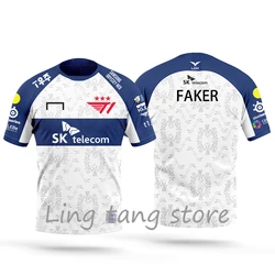 Faker T1 Team 2024 New Esports Game Enthusiast League of Legends Competition Competition Summer Men's and Women's T-shirts