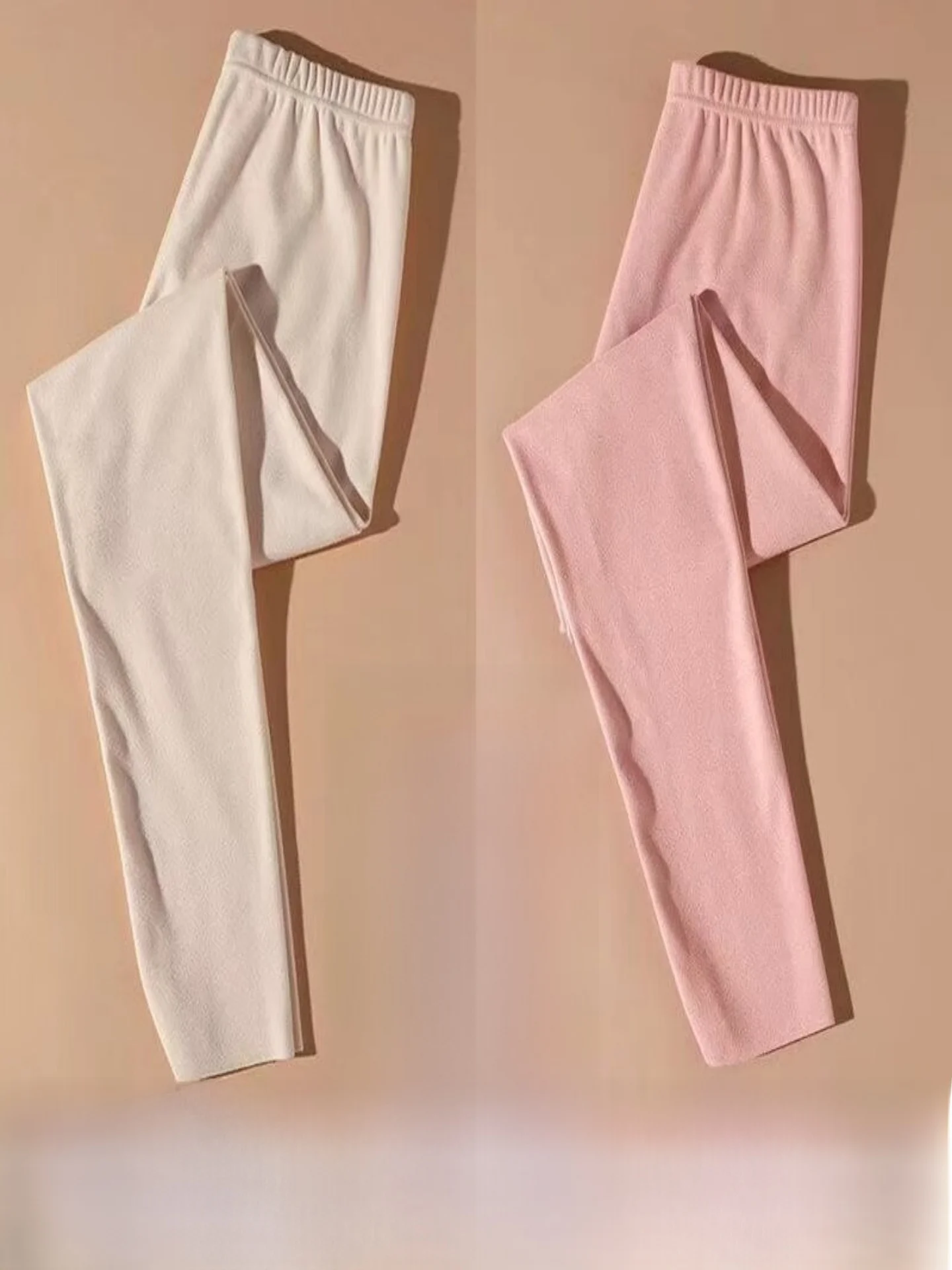 

Thickened Fleece Lined Double Sided Velvet Women's Leggings Slim Fit Base Layer Pants Autumn Winter Inner Wear Casual Trousers