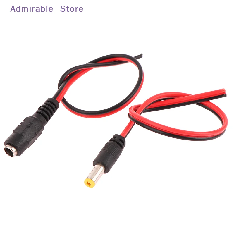 [W]5PCS DC Power Male Female Cable 12V Plug DC Adapter Cable Plug Connector For CCTV Camera DC Plug 5.5*2.1mm