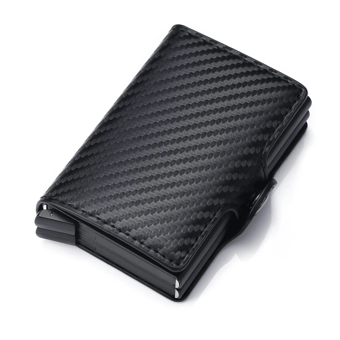 New Rfid Men Card Wallets Carbon Fiber Slim Mini Wallet 14 Card Holders Men's Wallet Small Money Bag Short Male Purses