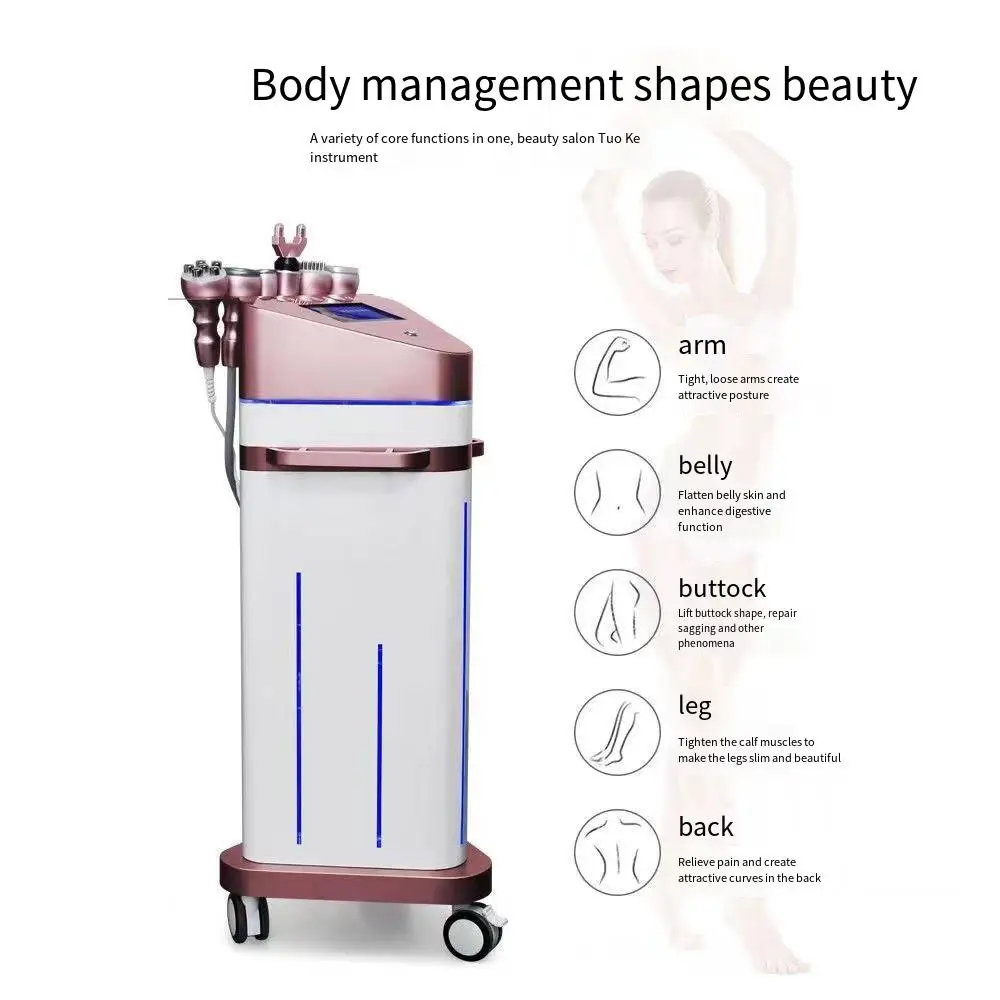 80K Cavitation Vacuum System Machine 6 in 1 Slimming Face Lifting Cellulite Reduction Massage Body Shaping Fat Burning Reducing