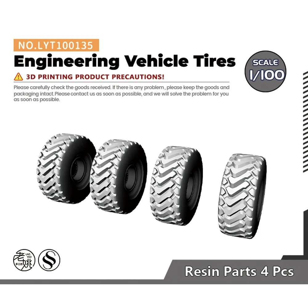 Yao's Studio LYT135 1/64 1/72 1/76 1/87 1/144 1/120 1/100 1/220 Engineering Vehicle Tires