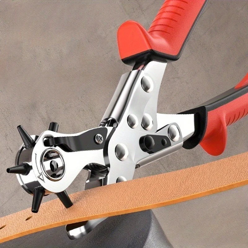 Professioneller Locher aus Leder – Präzisionsstanzwerkzeug für Leder, Leinwand, Stoff und weitere Funktionen in 6 Stanzgrößen