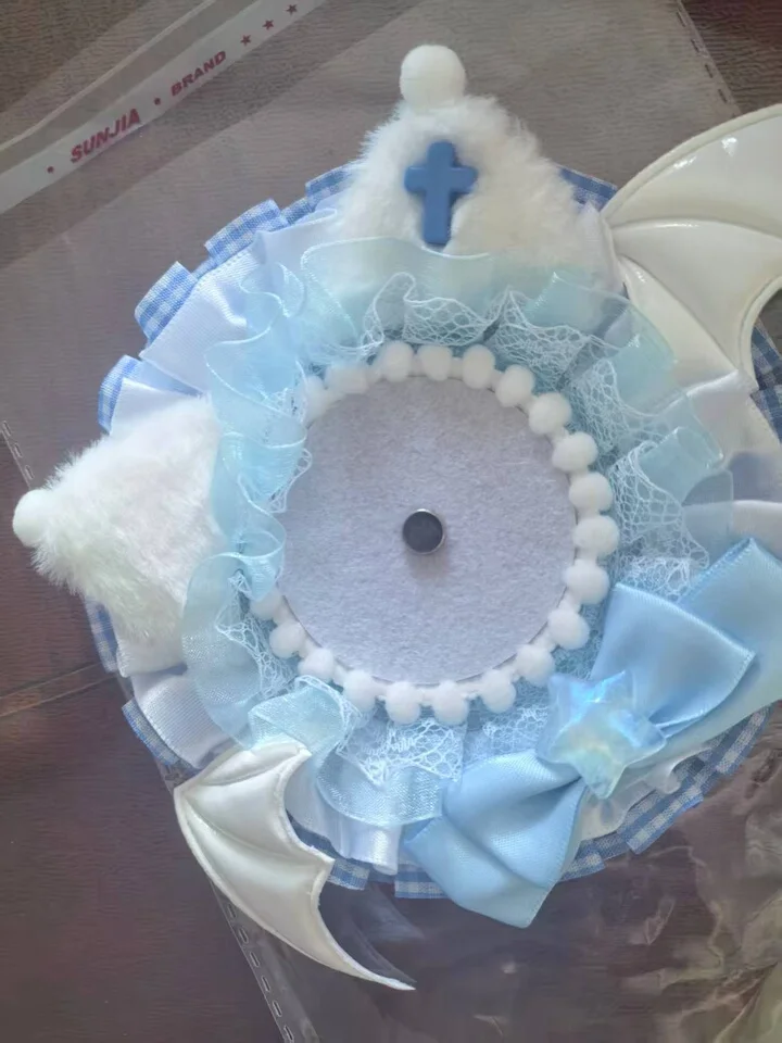 Lovely Lace Magnetic Anime Badge Holder Bear Heart Pins Display Base Bow Star Ornate Ribbon Badge Flower Badge Display