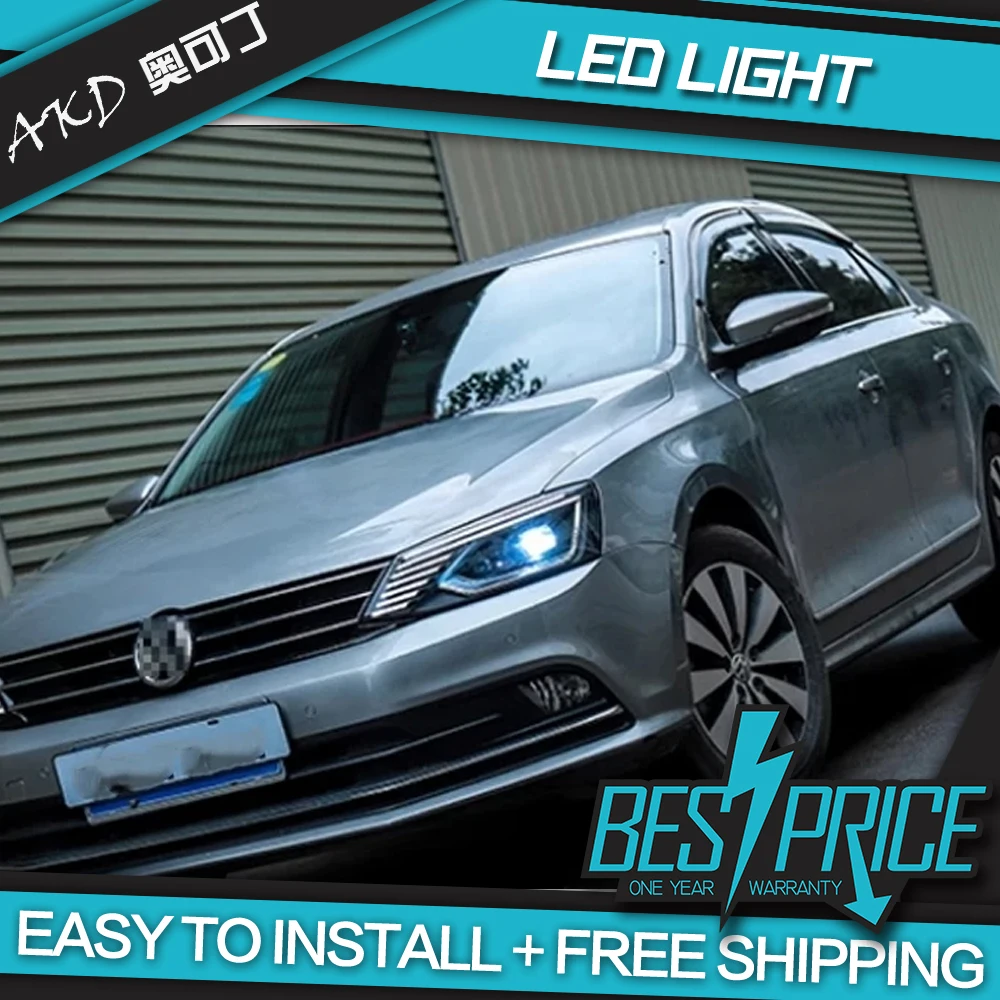 

AKD Автомобильные фары для стайлинга VW Jetta фары 2011-2018 Jetta Gli светодиодный фары Европейская версия СВЕТОДИОДНЫЙ Drl Hid Bi автоуровни