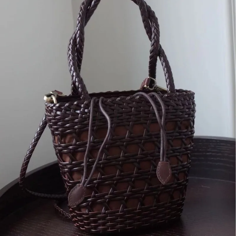 Fashion Popular Woven Handbag for Women 2024 Trendy Bucket Bags New All Match Summer Crossbody Bag Designed Bolso Сумка