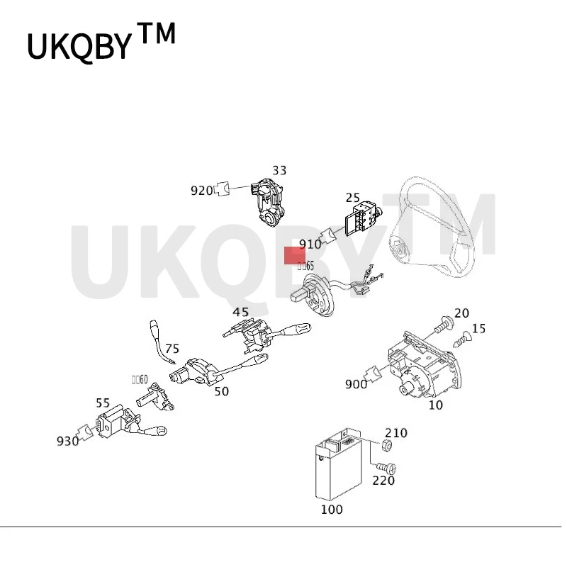 ME RC ED ES BE NZ FG W164 w171 w216 W211 w219เซ็นเซอร์รถยนต์ W221ฐานมุมตัวควบคุม Setir mobil