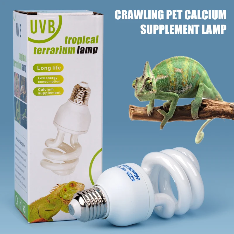 13W/26W UVB Pet Sürüngen Isıtma Lambaları 5.0 10.0 Isı Lambası Enerji Tasarruflu Işık Kaplumbağa Kertenkele Yılan Sürüngen UVB Isıtma Işıkları