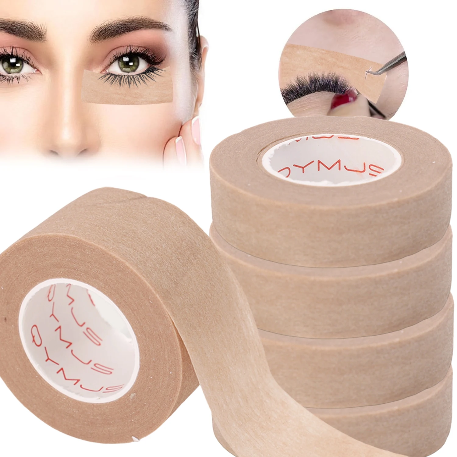1-10Rolls Ultra Thin and Invisible Non Woven Fabric Fixation Tape Professional Anti-allergy Makeup Tool Eyelashes Extension Tape