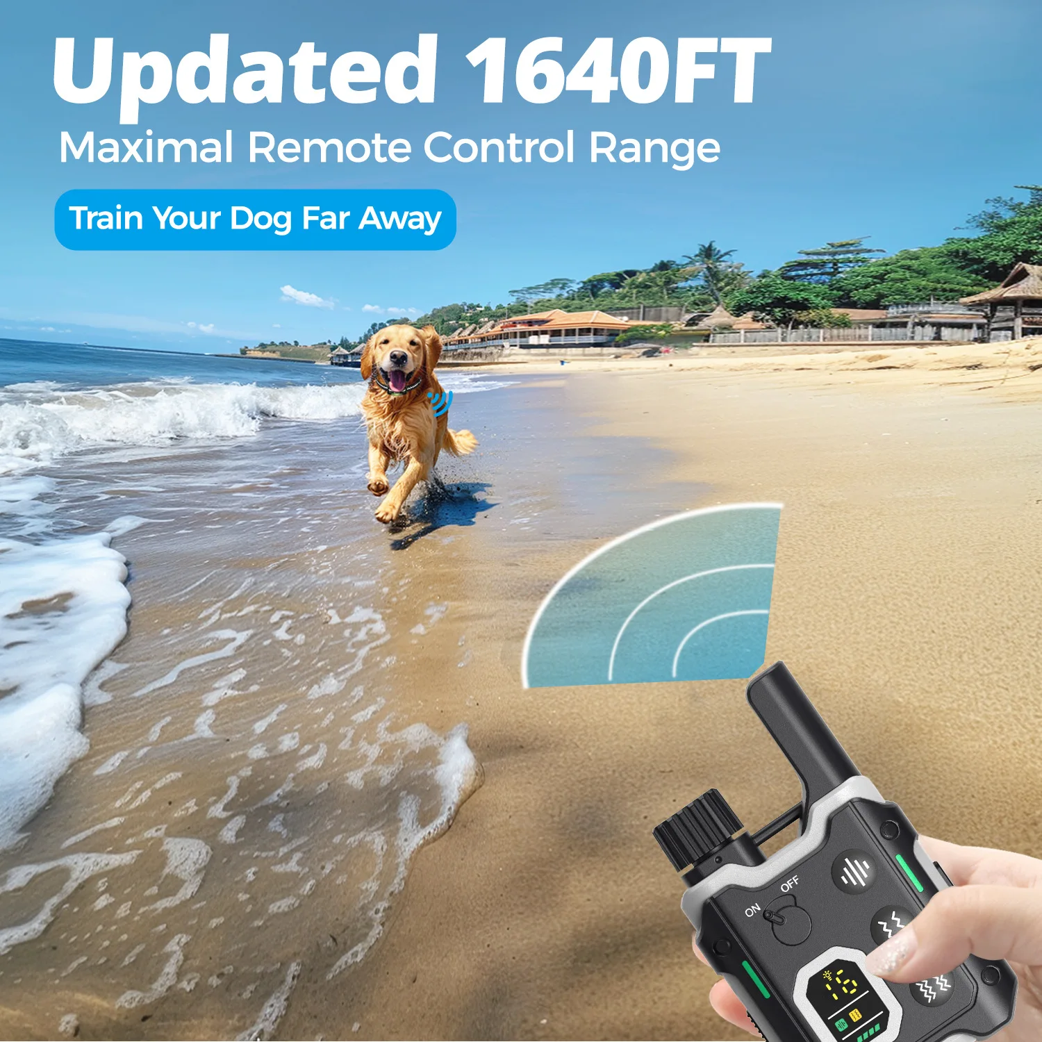 

Устройство для дрессировки собак с дистанционным управлением на сверхдальние расстояния, интеллектуальное, с цифровым дисплеем, антилай, с функцией вибрации