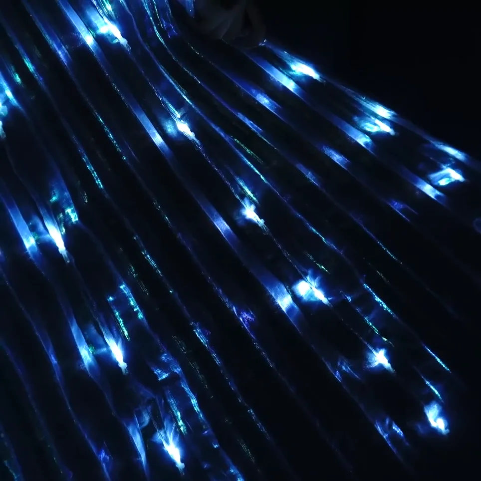 LED Fairy Wings Cloak Adult Children Dancers Colorful Luminous Butterfly Wings Belly Dancing Performance Stage Party Photo Prop