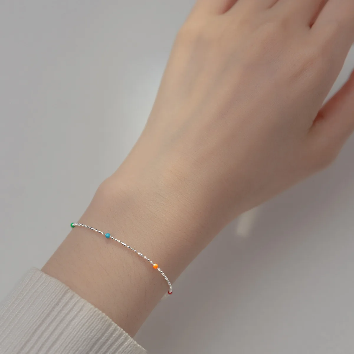 La Monada Ethnic Colorful Bead Bracelets For Women Silver 925 Sterling Jewelry Fine 925 Sterling Silver Women\'s Bracelet