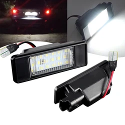 2Pcs Error Free White LED License Plate light For Nissan X-Trail T30 T31 Qashqai J10 J11 Primera P12 Pathfinder R51 Juke F15