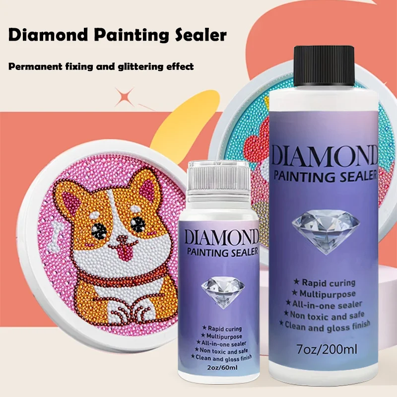 60ML/120ML/200ML Diamond Painting Sealer Diamond Mosaic Glue 5d Diamond Painting Accessories for Diy Diamond Painting Puzzles