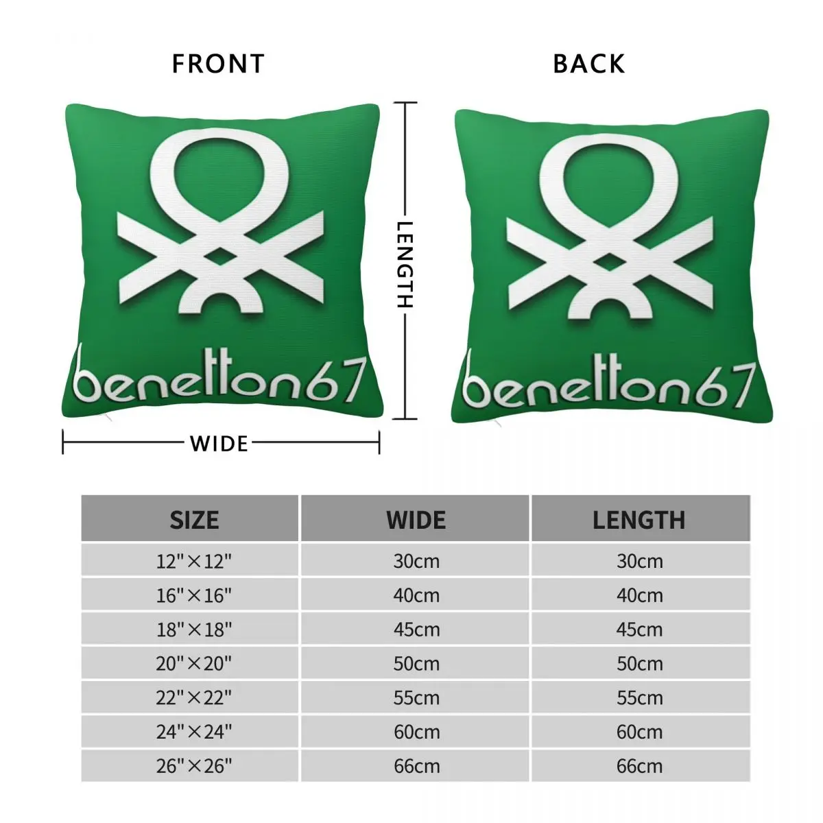 United Colors Of Benetton Square Pillowcase Pillow Cover Polyester Cushion Decor Comfort Throw Pillow for Home Living Room