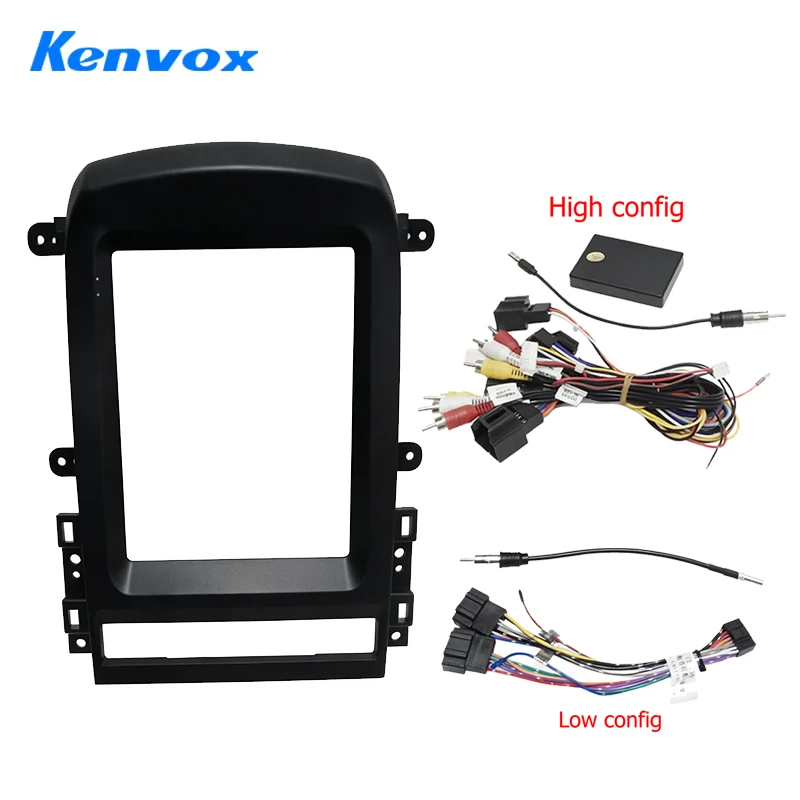 

Kenvox 9.7" Tesla Vertical Screen Car Radio Fascia Frame for Buick Old Captiva Dash Kit Install Panel wire harness Adapter