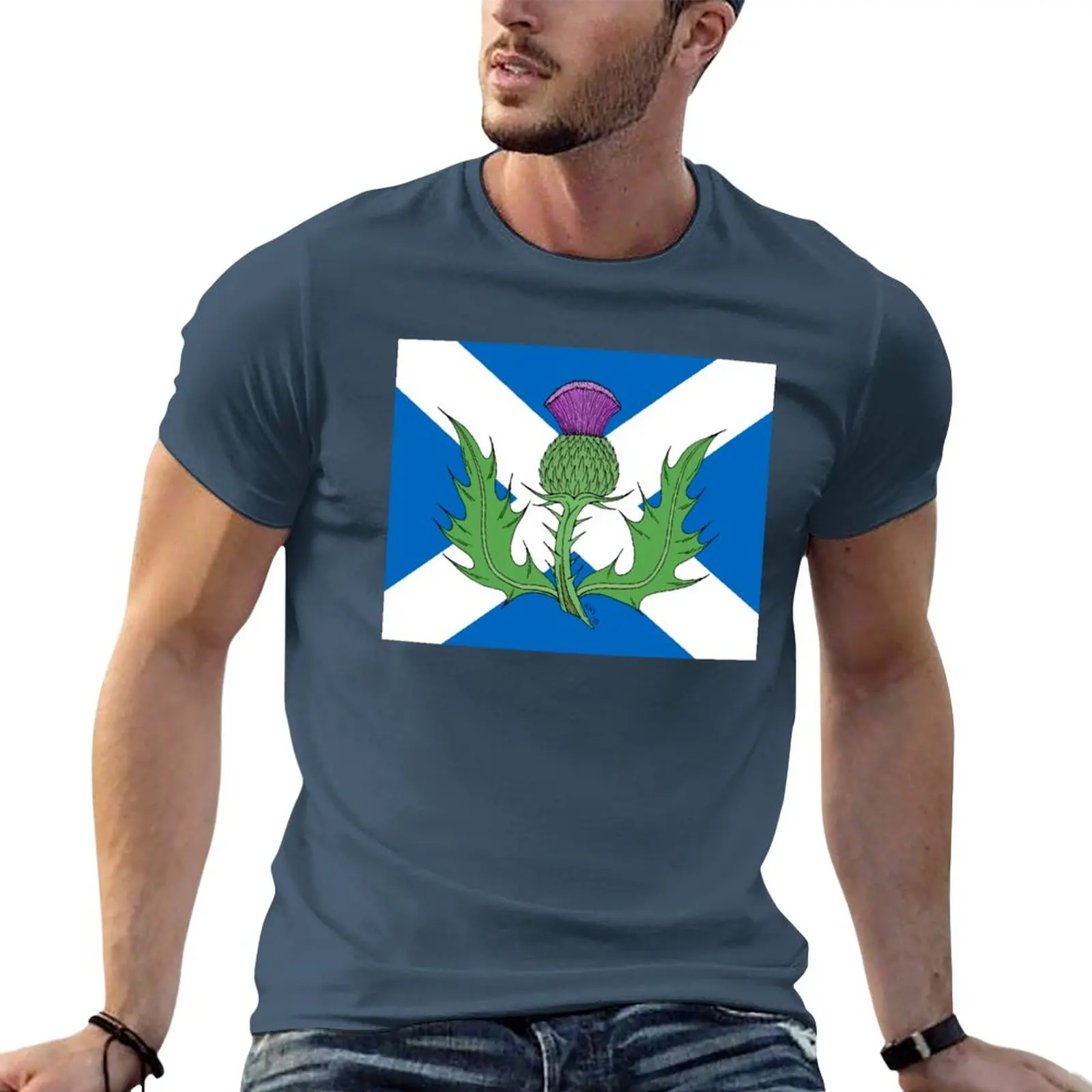 Scottish Thistle & Saltire T-Shirt t shirt man tees mens graphic t-shirts anime