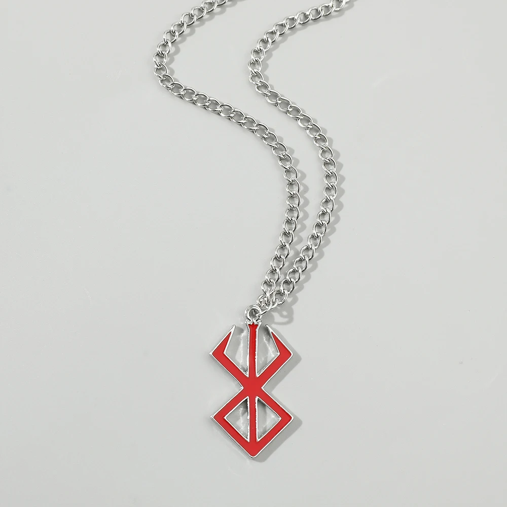 Anime Berserker Symbol Anhänger-Halskette - Kreative Cartoon-Kollektion Halloween Cosplay Schmuck-Accessoire für Männer und Frauen – Detail 3