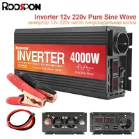Pure Sine Wave Power Inverter 12V 24V 4000w 3000W 2000W 1600W 1000W Pure Sine Wave Converter Solar Car Inverter Transformer 220V